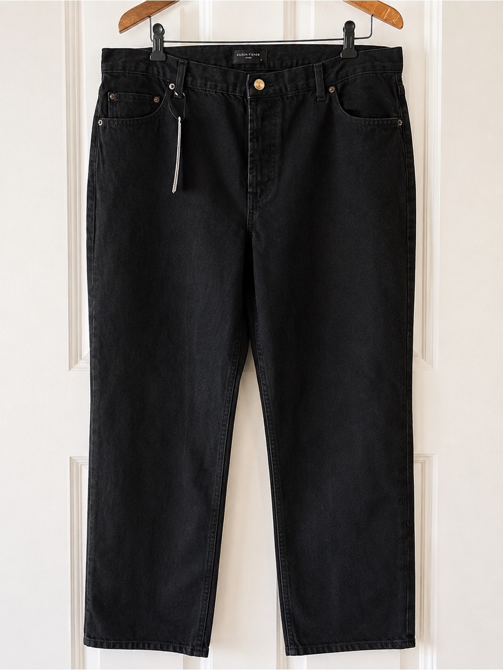 ASOS Design Curve Women's Black Denim Button Fly Jeans NWT 14/32